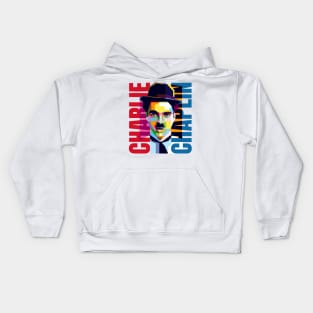 Charlie Chaplin Pop Art Kids Hoodie